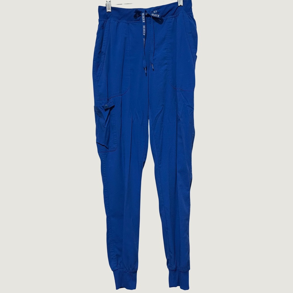 Med Couture Touch Performance Jogger Scrub Pants Royal Blue 7710T Small Tall